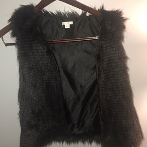 Black Fur Vest